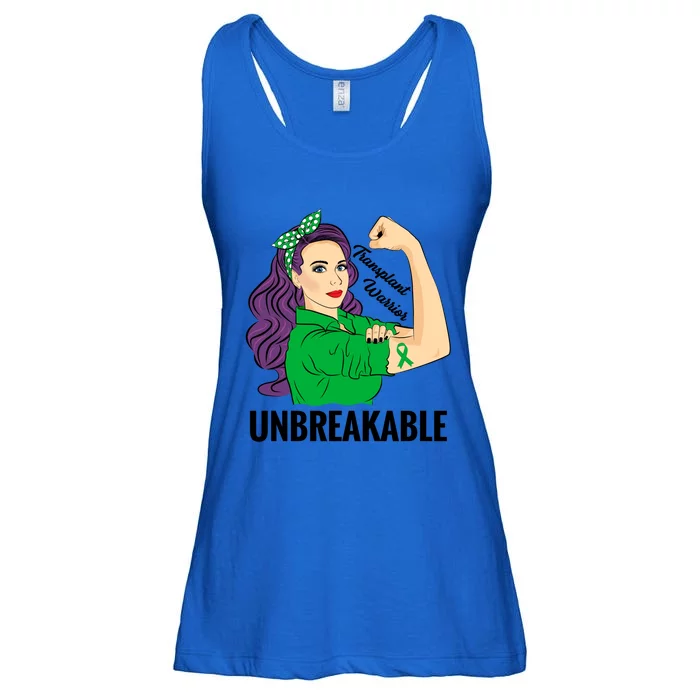 Transplant Awareness Warrior Unbreakable Gift Ladies Essential Flowy Tank