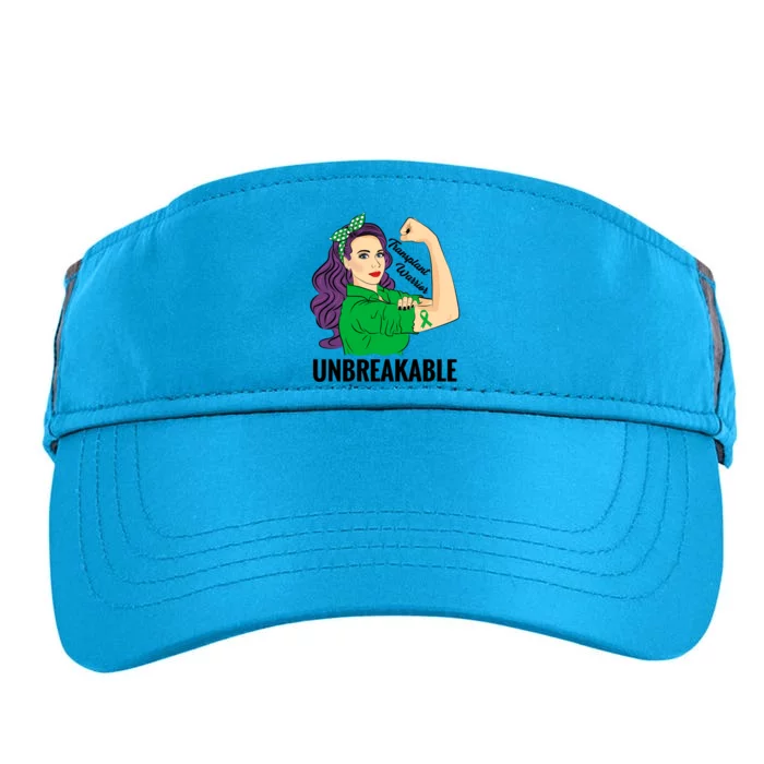 Transplant Awareness Warrior Unbreakable Gift Adult Drive Performance Visor