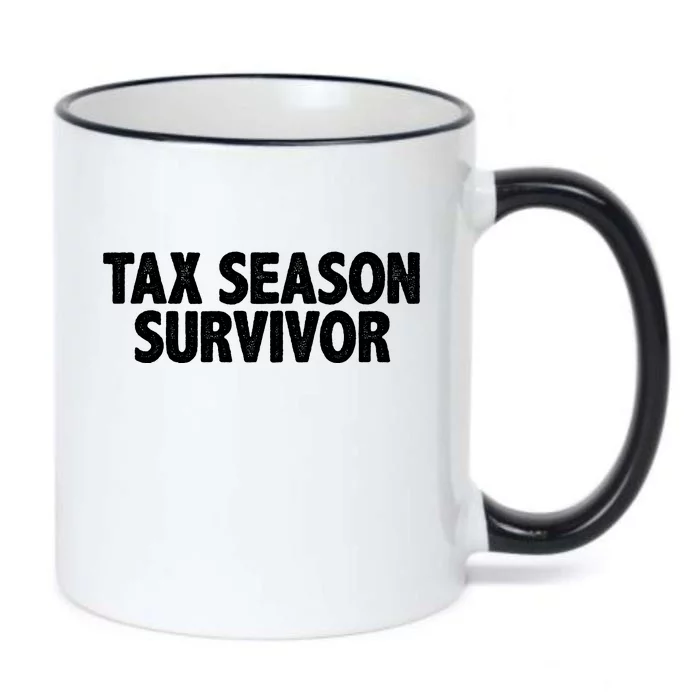 Tax Season Survivor Black Color Changing Mug