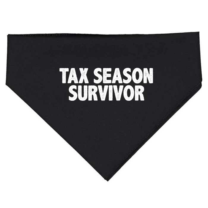 Tax Season Survivor USA-Made Doggie Bandana