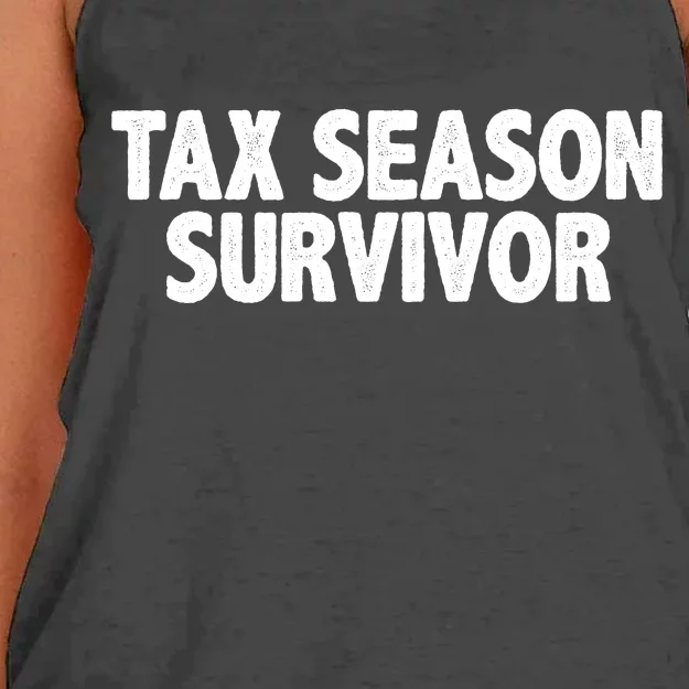 Tax Season Survivor Women's Knotted Racerback Tank