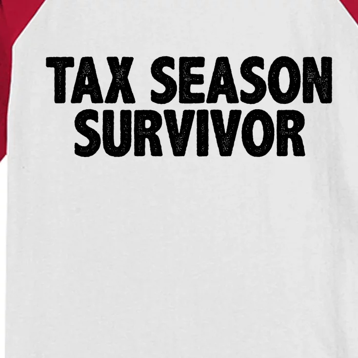 Tax Season Survivor Kids Colorblock Raglan Jersey