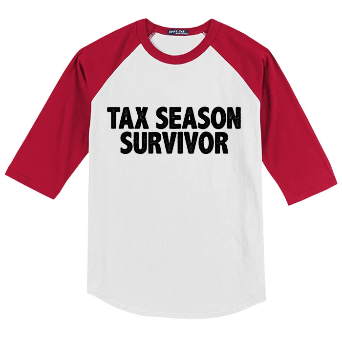 Tax Season Survivor Kids Colorblock Raglan Jersey