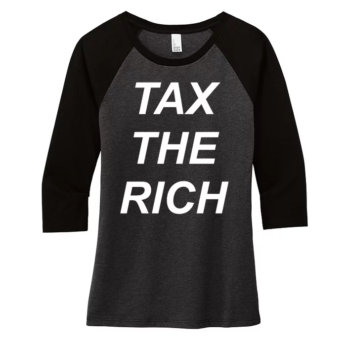 Tax The Rich Women's Tri-Blend 3/4-Sleeve Raglan Shirt