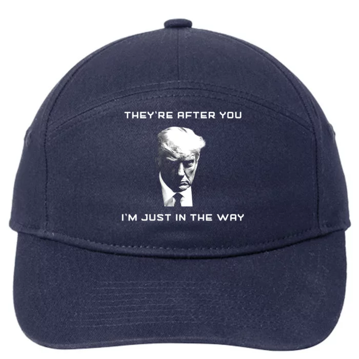 Theyre After You Im Just In The Way Donald Trump 7-Panel Snapback Hat