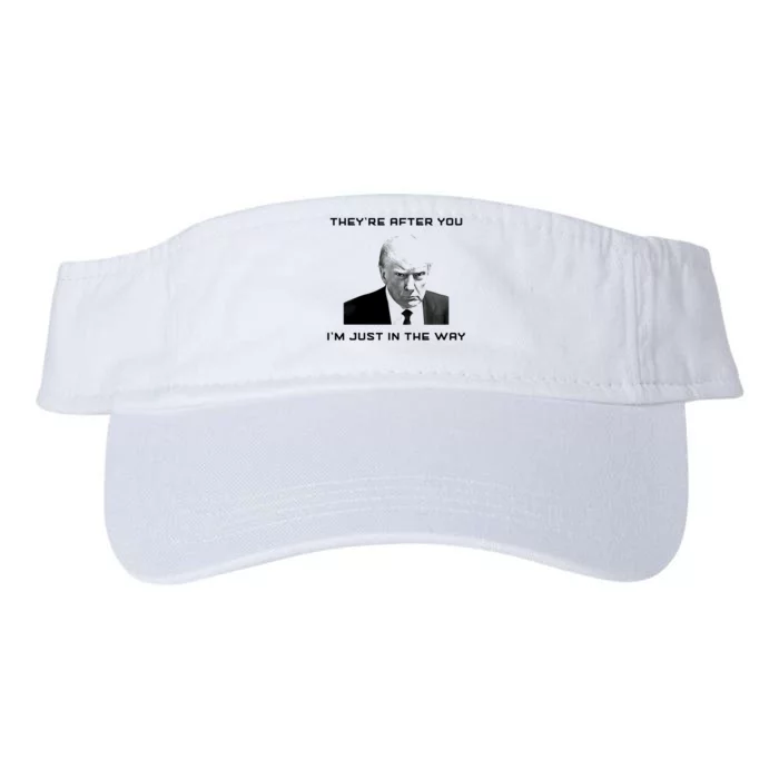 Theyre After You Im Just In The Way Donald Trump Valucap Bio-Washed Visor