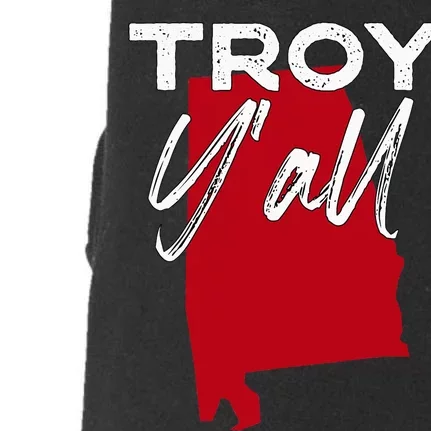 Troy Alabama YAll Al Pride State Map Cute Doggie 3-End Fleece Hoodie