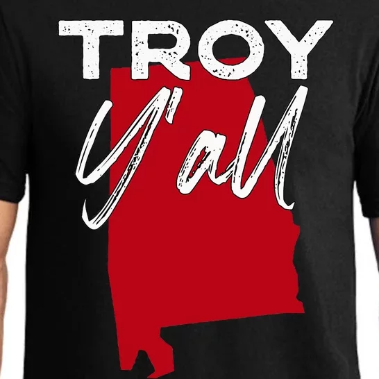 Troy Alabama YAll Al Pride State Map Cute Pajama Set