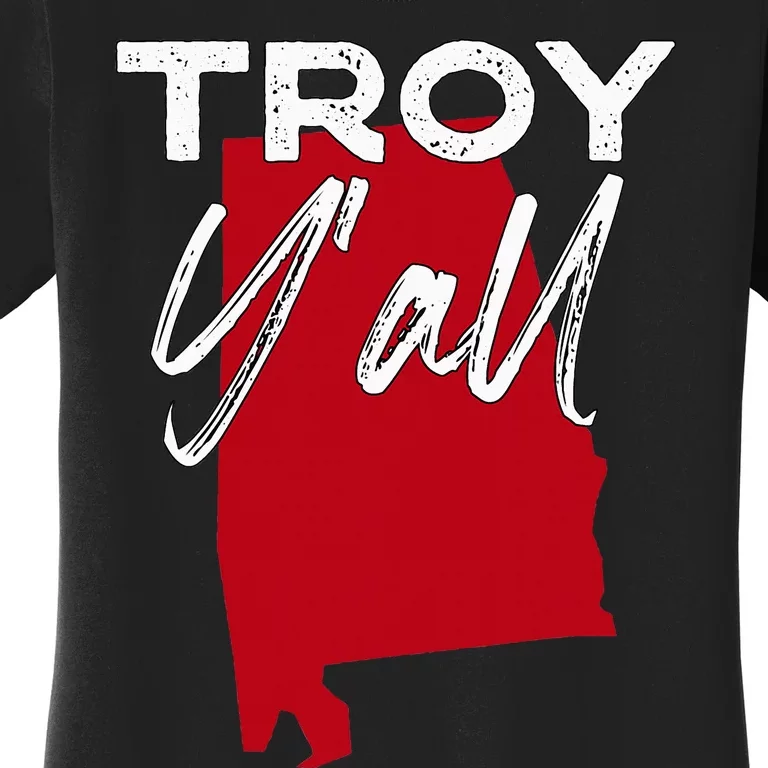 Troy Alabama YAll Al Pride State Map Cute Women's T-Shirt