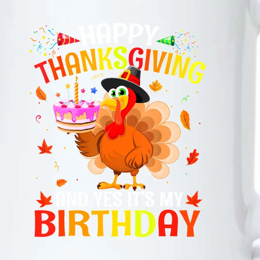 Thanksgiving And Yes It's My Birthday Cute Turkey Black Color Changing Mug