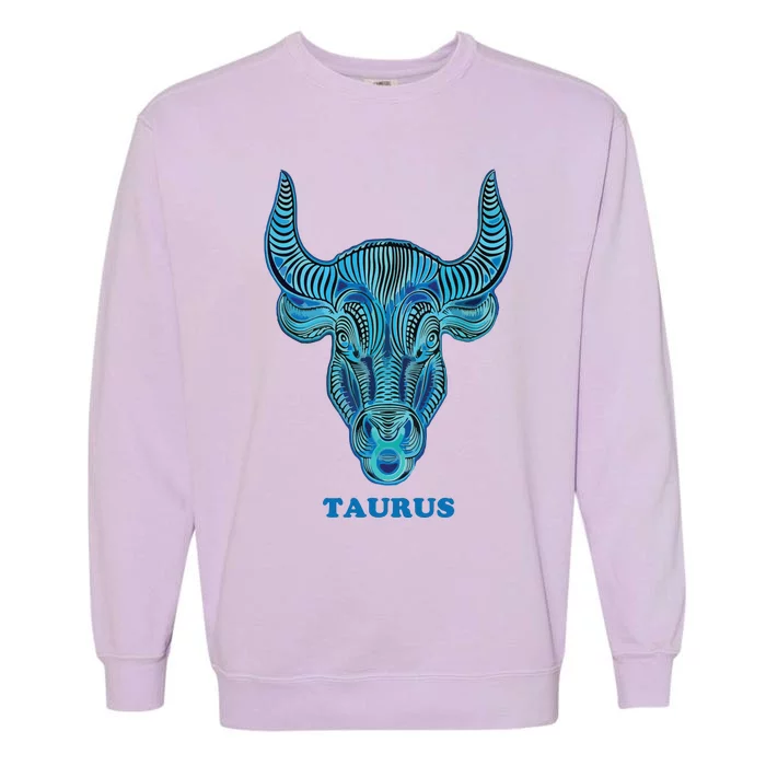 TaurusPersonality Astrology Zodiac Sign Horoscope Design Garment-Dyed Sweatshirt