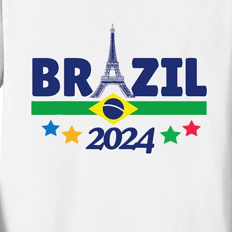 Team Brazil 2024 Paris Sport Games Kids Long Sleeve Shirt