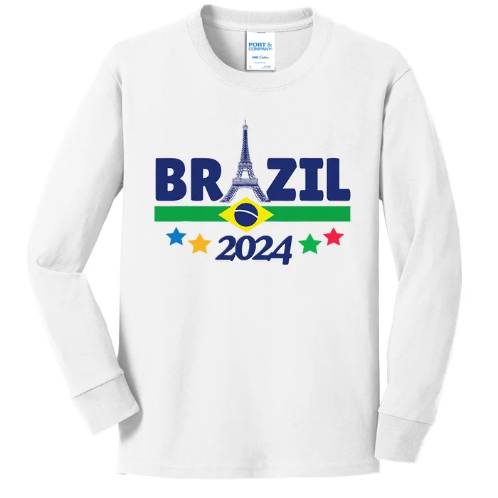 Team Brazil 2024 Paris Sport Games Kids Long Sleeve Shirt