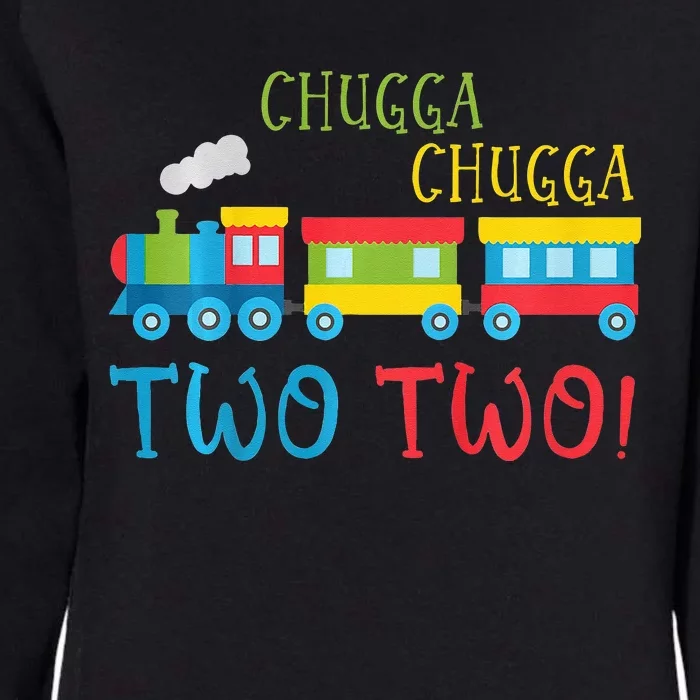 Train Birthday 2nd Choo Choo I'm Two 2 Year Old Womens California Wash Sweatshirt