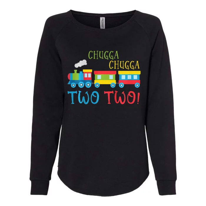 Train Birthday 2nd Choo Choo I'm Two 2 Year Old Womens California Wash Sweatshirt