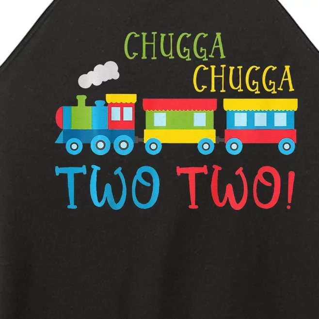 Train Birthday 2nd Choo Choo I'm Two 2 Year Old Women’s Perfect Tri Rocker Tank