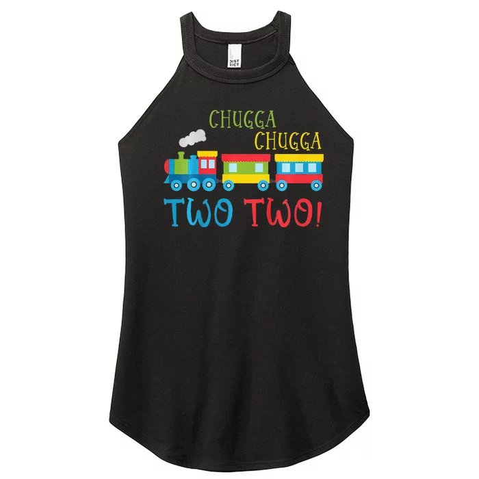 Train Birthday 2nd Choo Choo I'm Two 2 Year Old Women’s Perfect Tri Rocker Tank