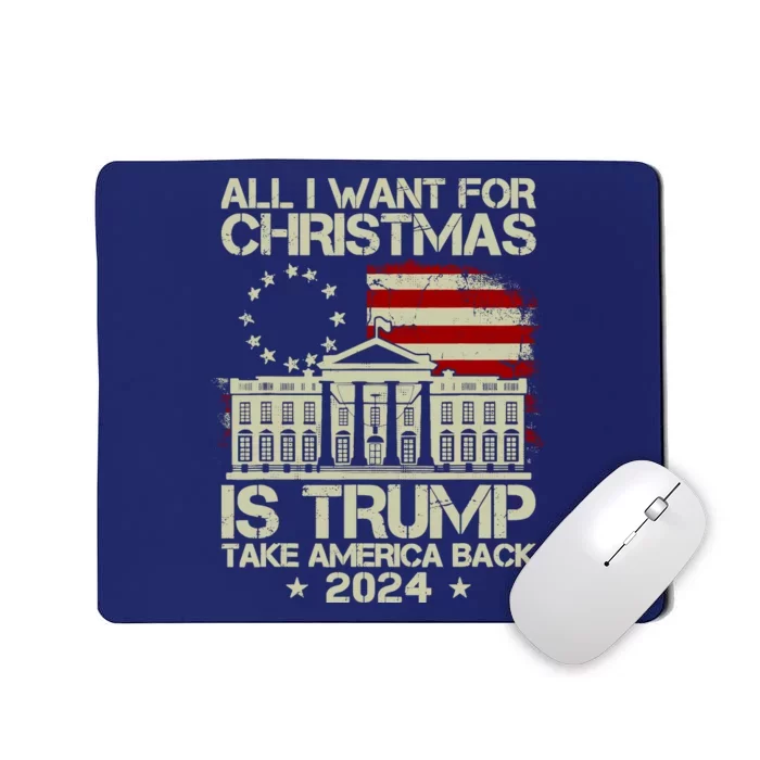 Trump Back 2024 All I Want For Christmas Is A New President Mousepad