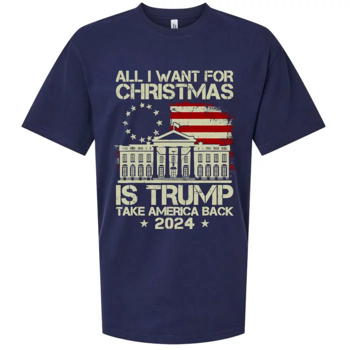 Trump Back 2024 All I Want For Christmas Is A New President Sueded Cloud Jersey T-Shirt