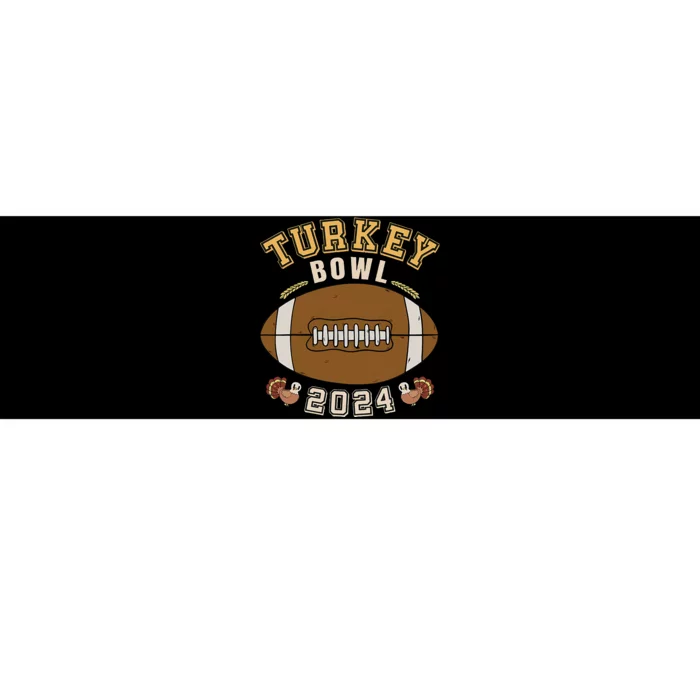 Turkey Bowl 2024 Thanksgiving Football Player Bumper Sticker