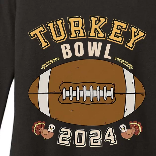 Turkey Bowl 2024 Thanksgiving Football Player Womens CVC Long Sleeve Shirt