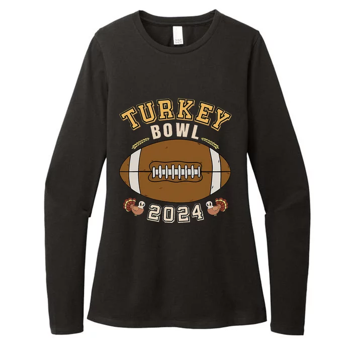 Turkey Bowl 2024 Thanksgiving Football Player Womens CVC Long Sleeve Shirt