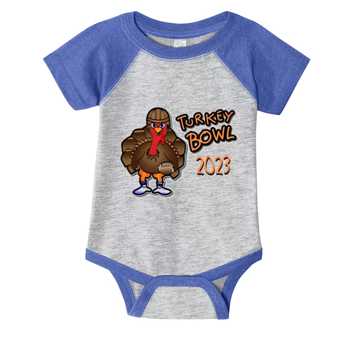 Turkey Bowl 2023 Thanksgiving Day Football Game Great Gift Infant Baby Jersey Bodysuit