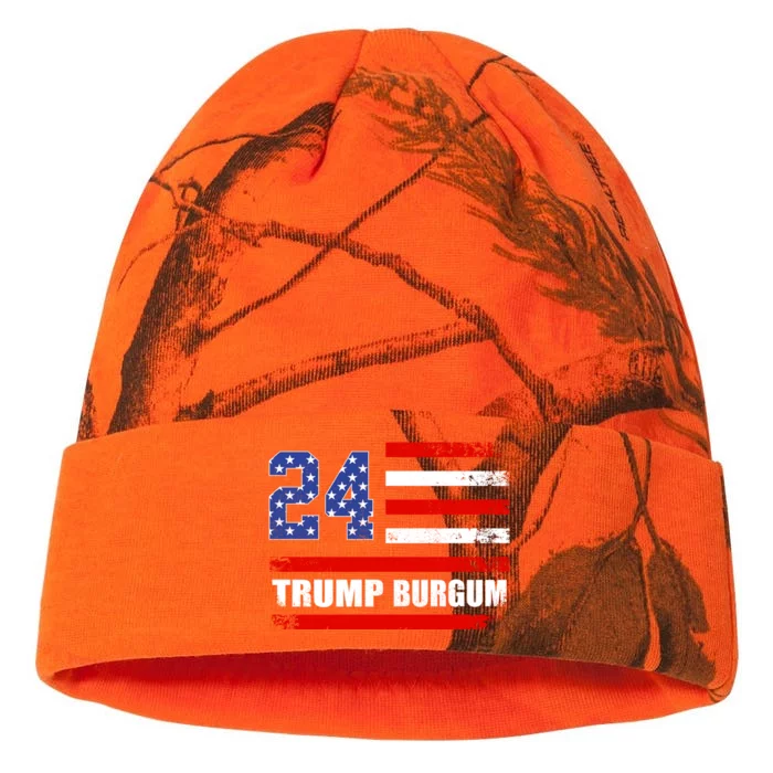 Trump Burgum 2024 Donald Trump 2024 President Doug Burgum Gift Kati - 12in Camo Beanie