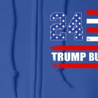 Trump Burgum 2024 Donald Trump 2024 President Doug Burgum Gift Full Zip Hoodie