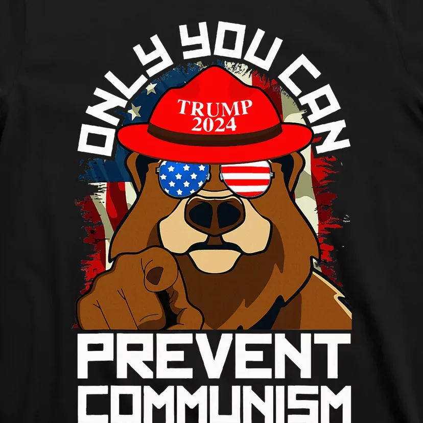 Trump Bear 45 47 Maga 2024 Only You Can Prevent Communism T-Shirt