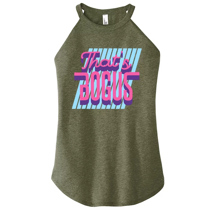 ThatS Bogus 80s Retro Nostalgia Women’s Perfect Tri Rocker Tank