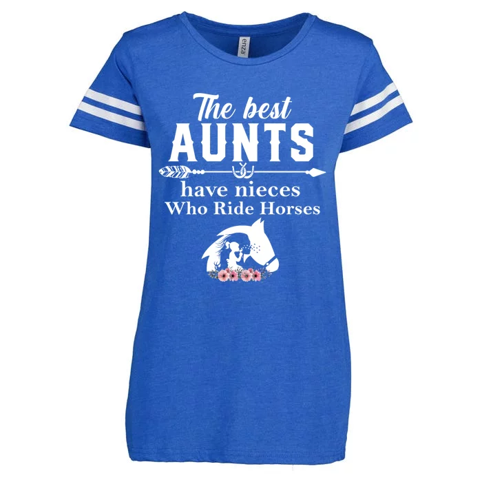 The Best Aunts Have Nieces Who Ride Horses Gift Enza Ladies Jersey Football T-Shirt