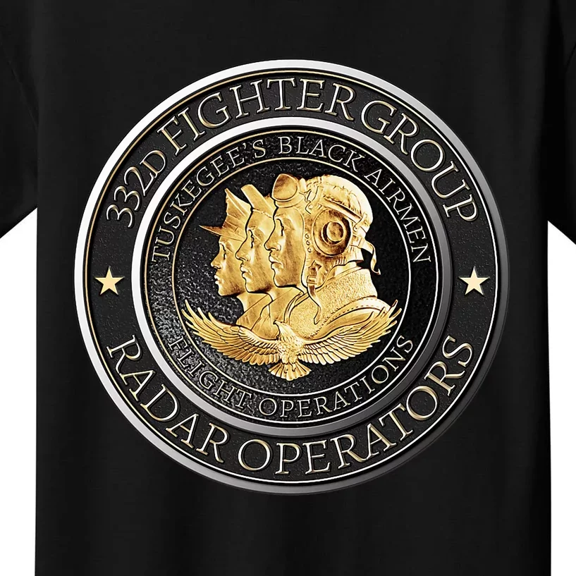 Tuskegee’S Black Airmen 332nd: Radar Operators Flight Ops Kids T-Shirt