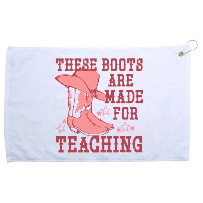 These Boots Are Made For Teaching Boho Western Teacher Grommeted Golf Towel