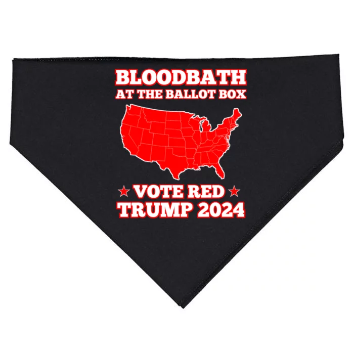 Trump Bloodbath At The Ballot Box 2024 Vote Red USA-Made Doggie Bandana