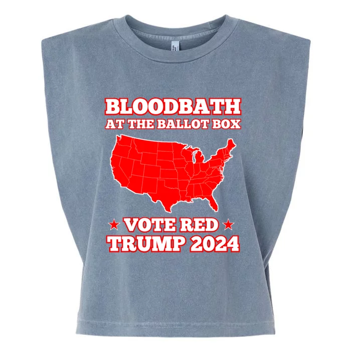 Trump Bloodbath At The Ballot Box 2024 Vote Red Garment-Dyed Women's Muscle Tee