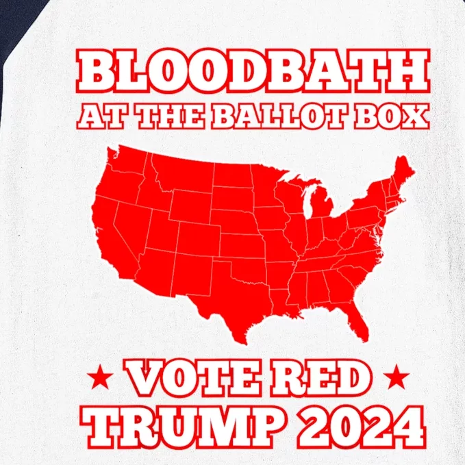 Trump Bloodbath At The Ballot Box 2024 Vote Red Baseball Sleeve Shirt