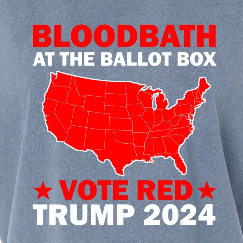 Trump Bloodbath At The Ballot Box 2024 Vote Red Garment-Dyed Women's Muscle Tee