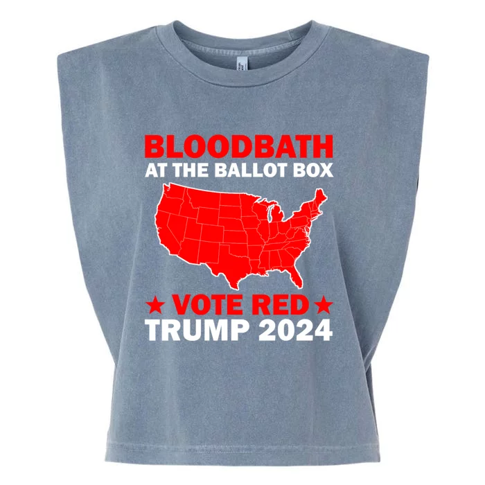 Trump Bloodbath At The Ballot Box 2024 Vote Red Garment-Dyed Women's Muscle Tee