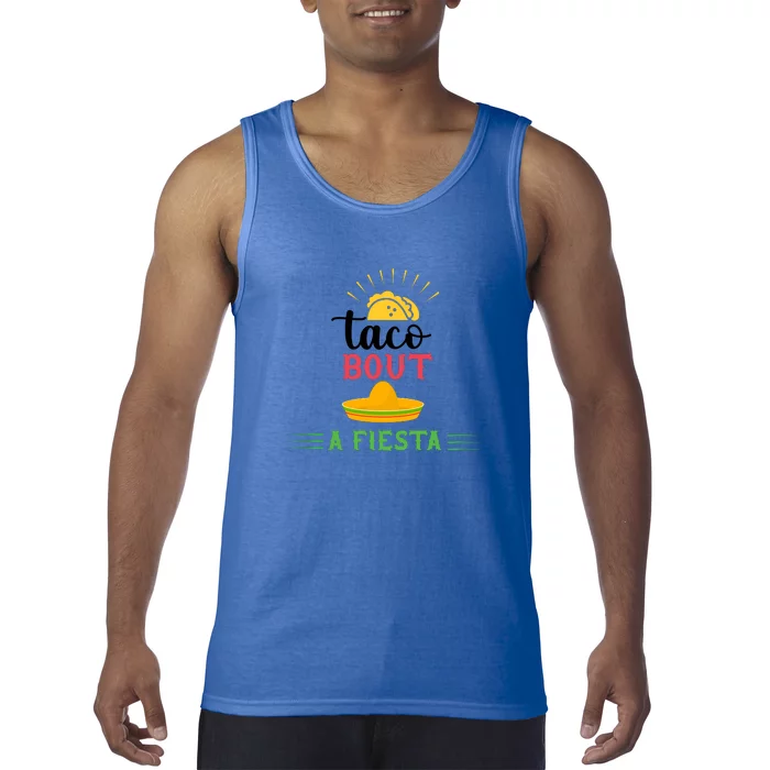 Taco Bout A Fiesta Funny Mexican Cinco De Mayo Tank Top