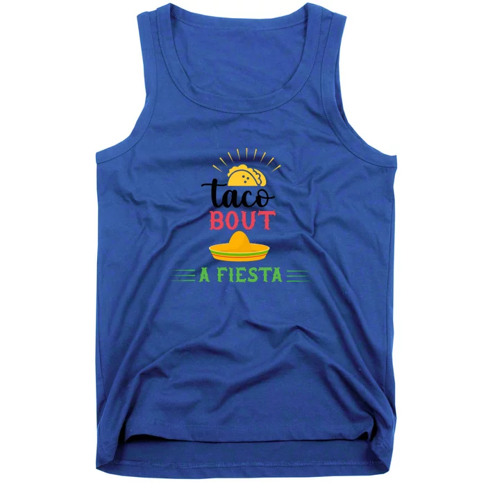 Taco Bout A Fiesta Funny Mexican Cinco De Mayo Tank Top