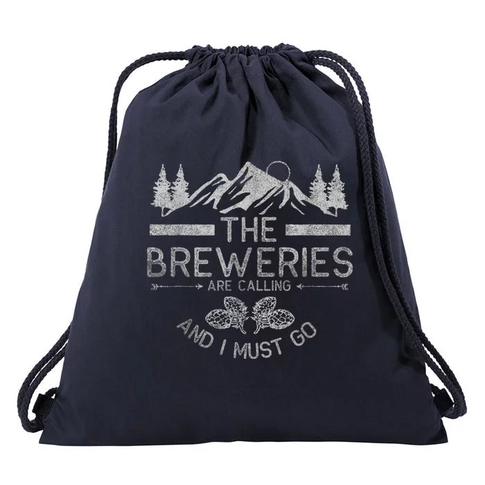 The Breweries Are Calling Craft Beer Gift Beer Lover Drawstring Bag