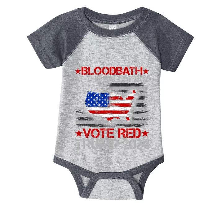 Trump Bloodbath At The Ballot Box 2024 Vote Red Infant Baby Jersey Bodysuit