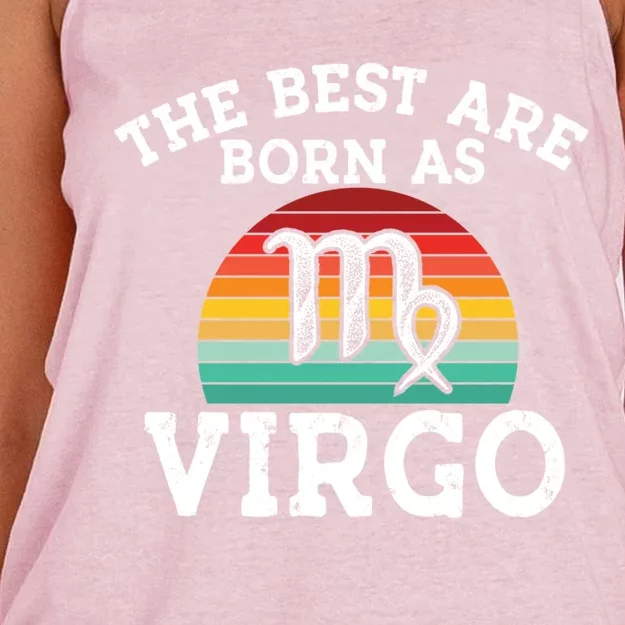 The Best Are Born As Virgo Astrology Virgo Zodiac Sign Gift Women's Knotted Racerback Tank