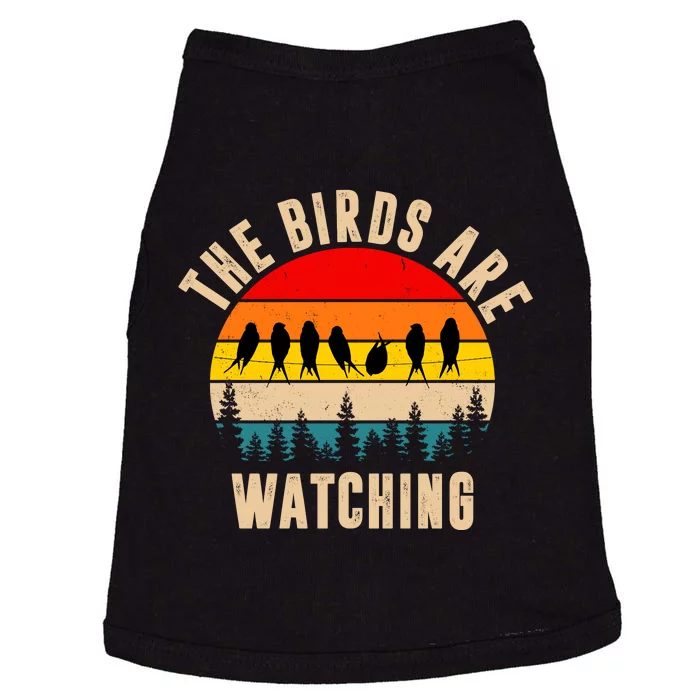 The Birds Are Watching Vintage Sunset Doggie Tank