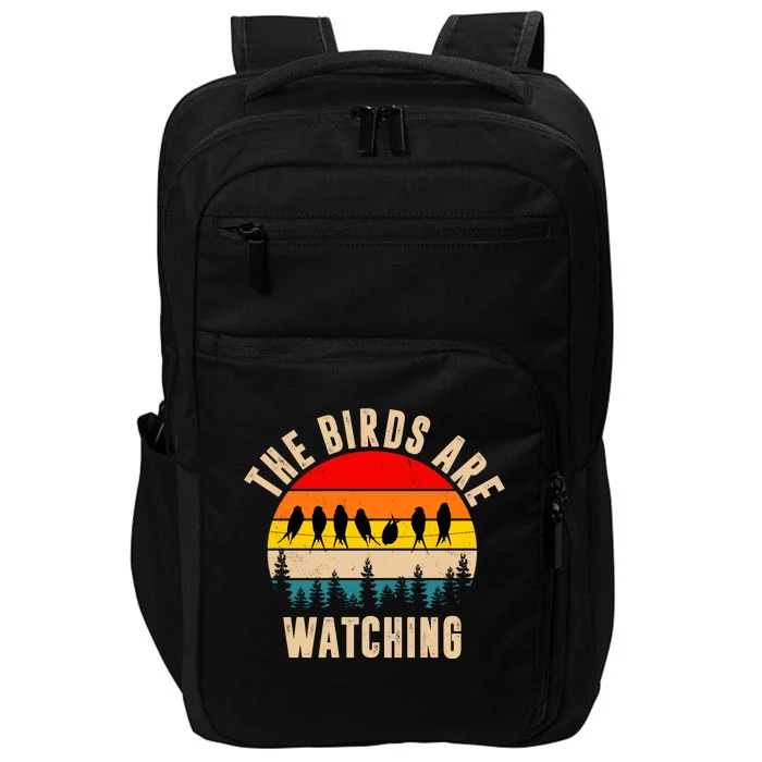 The Birds Are Watching Vintage Sunset Impact Tech Backpack