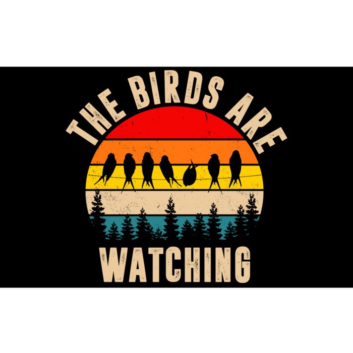 The Birds Are Watching Vintage Sunset Bumper Sticker