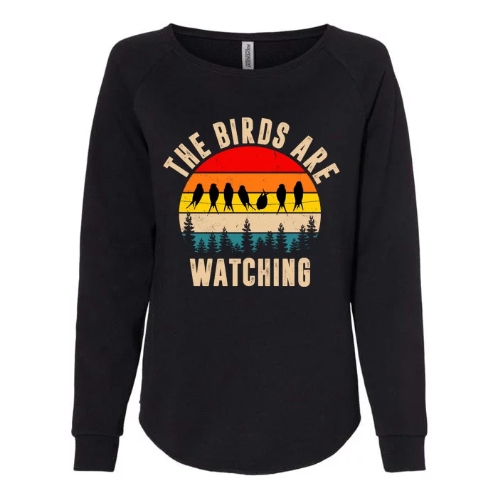 The Birds Are Watching Vintage Sunset Womens California Wash Sweatshirt