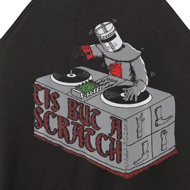 Tis But A Scratch Dj Knight Non Shall Drop The Beat Women’s Perfect Tri Rocker Tank