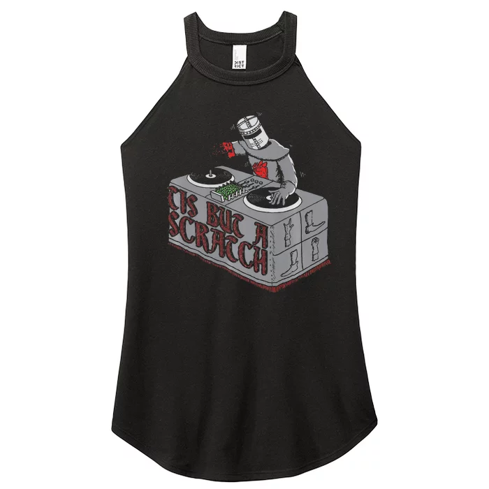 Tis But A Scratch Dj Knight Non Shall Drop The Beat Women’s Perfect Tri Rocker Tank